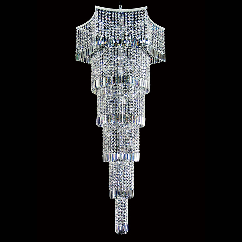 75 Inch Tall 6 Layers Staircase Chandelier