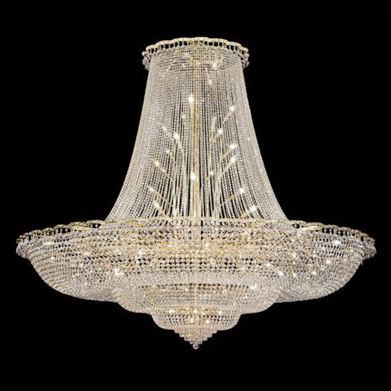Chandelier Extra Wide Chandelier kristaly lehibe Large Empire Chandelier ho an'ny Foyer