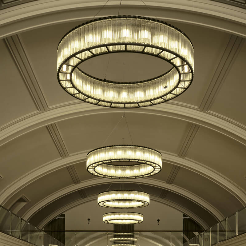 59 inčni okrugli luster za banketne dvorane Moderni Halo luster
