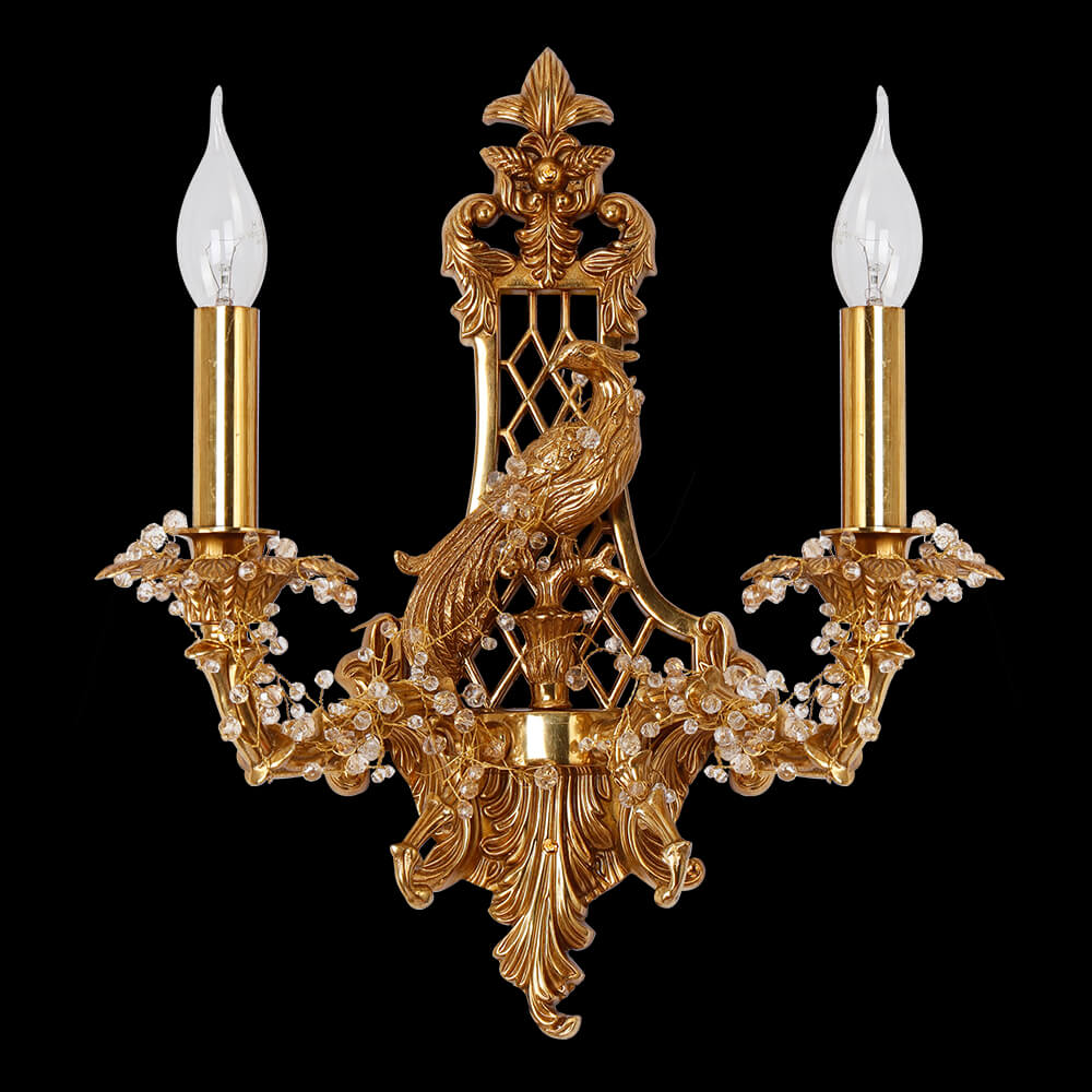 2 Ilaw French Vintage Brass Wall Sconce XS-B9009