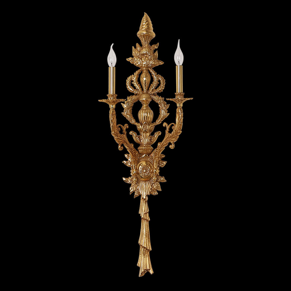 2 Mabone a French Brass Wall Sconce XS9051-2A