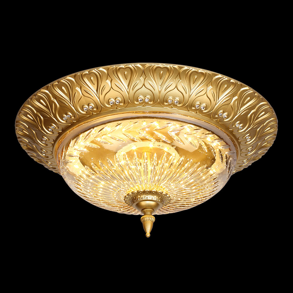 17.8 Inch Vintage Brass Ceiling Lamp XS-C002