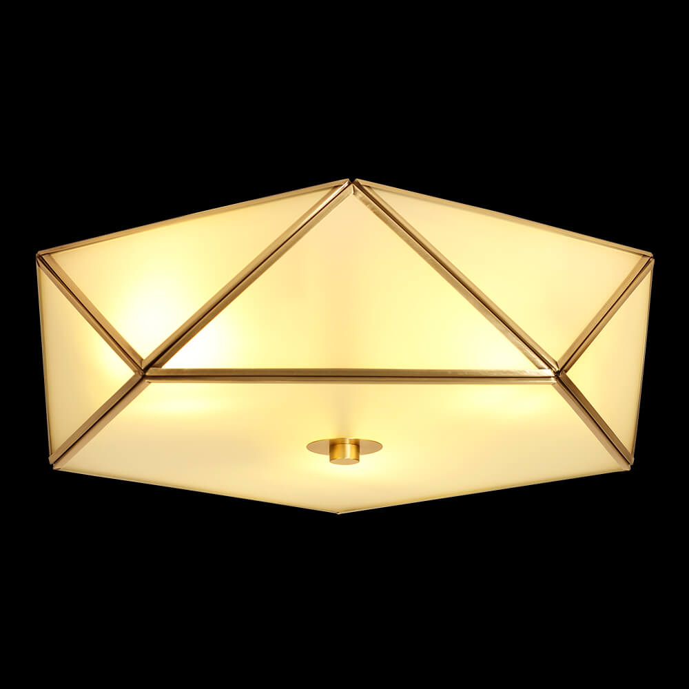 15.8 Inch Vintage Brass Ceiling Lamp XS-C032