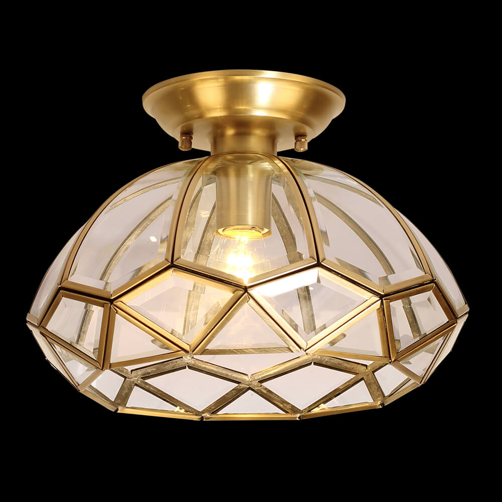 12 Inch Vintage Brass Ceiling Lamp XS-C034
