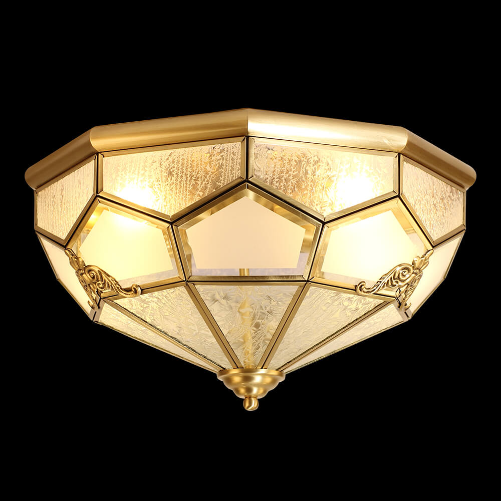 13,8 Inch Vintage Brass Ceiling Lamp XS-C036