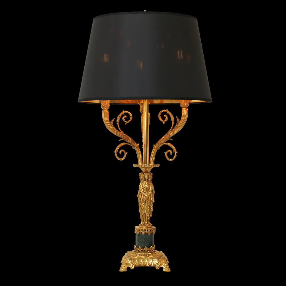 3 French Empire Style Brass Table Lamp XS-T029