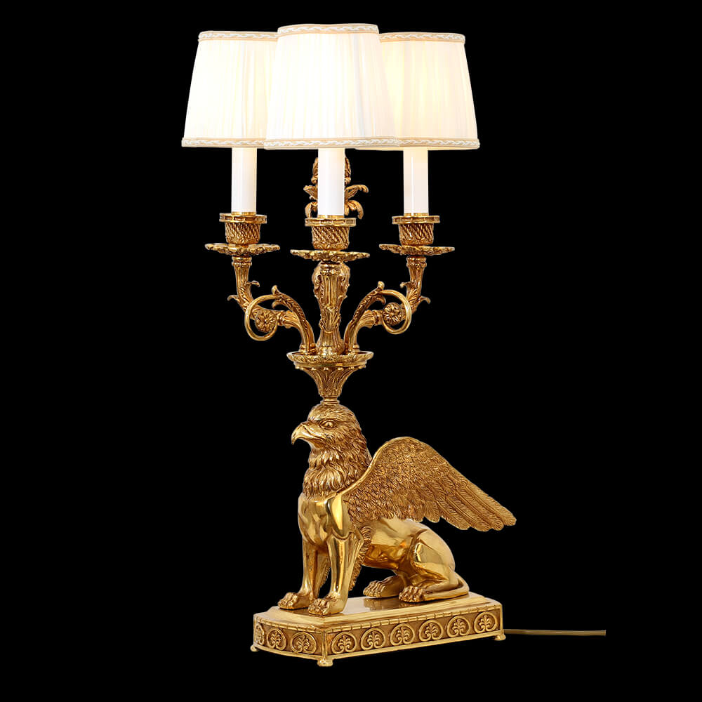 3 Franséisch Empire Style Brass Table Lamp XS-T070