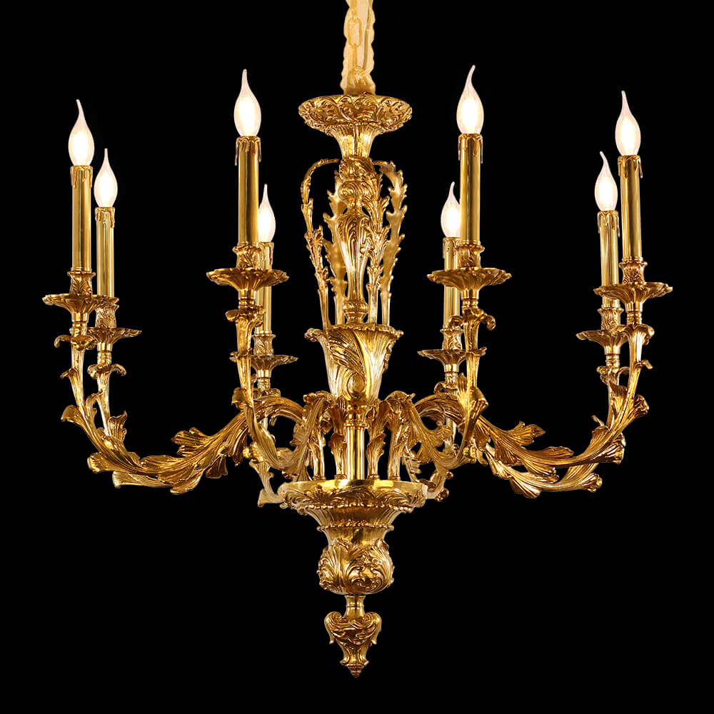 Francoski bakreni lestenec z 8 lučkami v baročnem slogu XS0005-8A