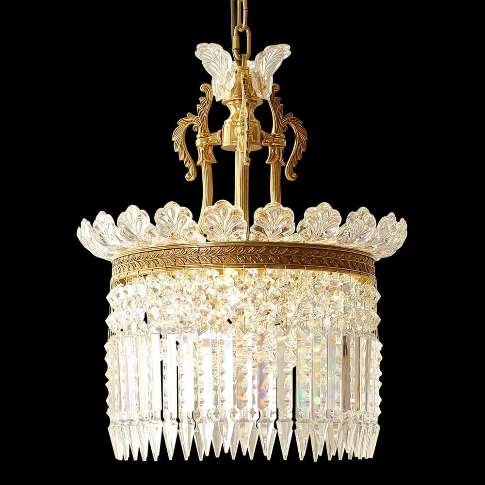 16 Inch Baccarat Inspired Brass Crystal Lighting XS0013-400