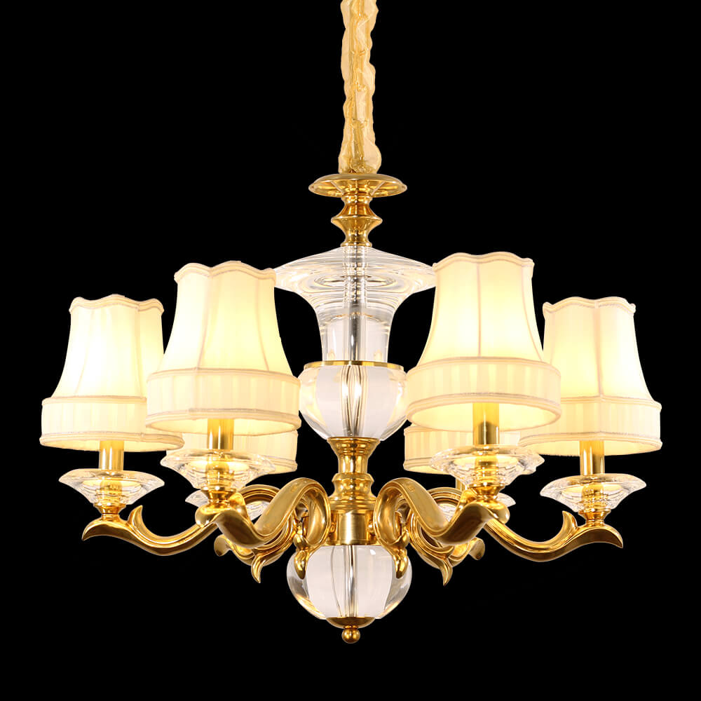 6 Lights Rococo Style French Brass Chandelier XS0014-6