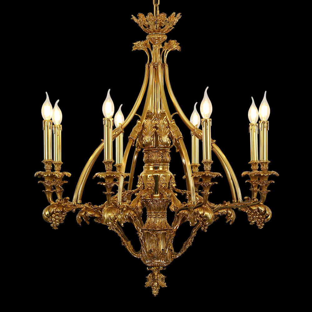 8 Lights Baroque French Palace Copper Chandelier XS0063-8