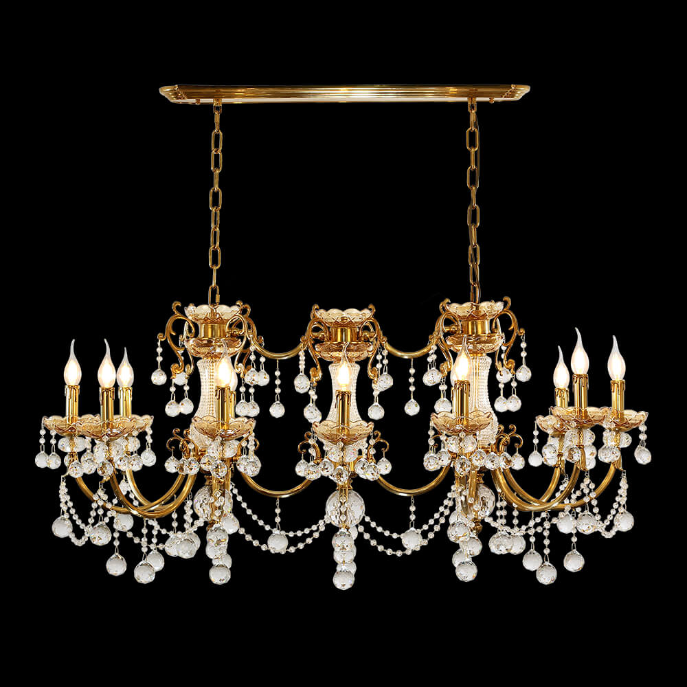 50 Inch Brass and Crystal Chandelier for Dining Room XS0068
