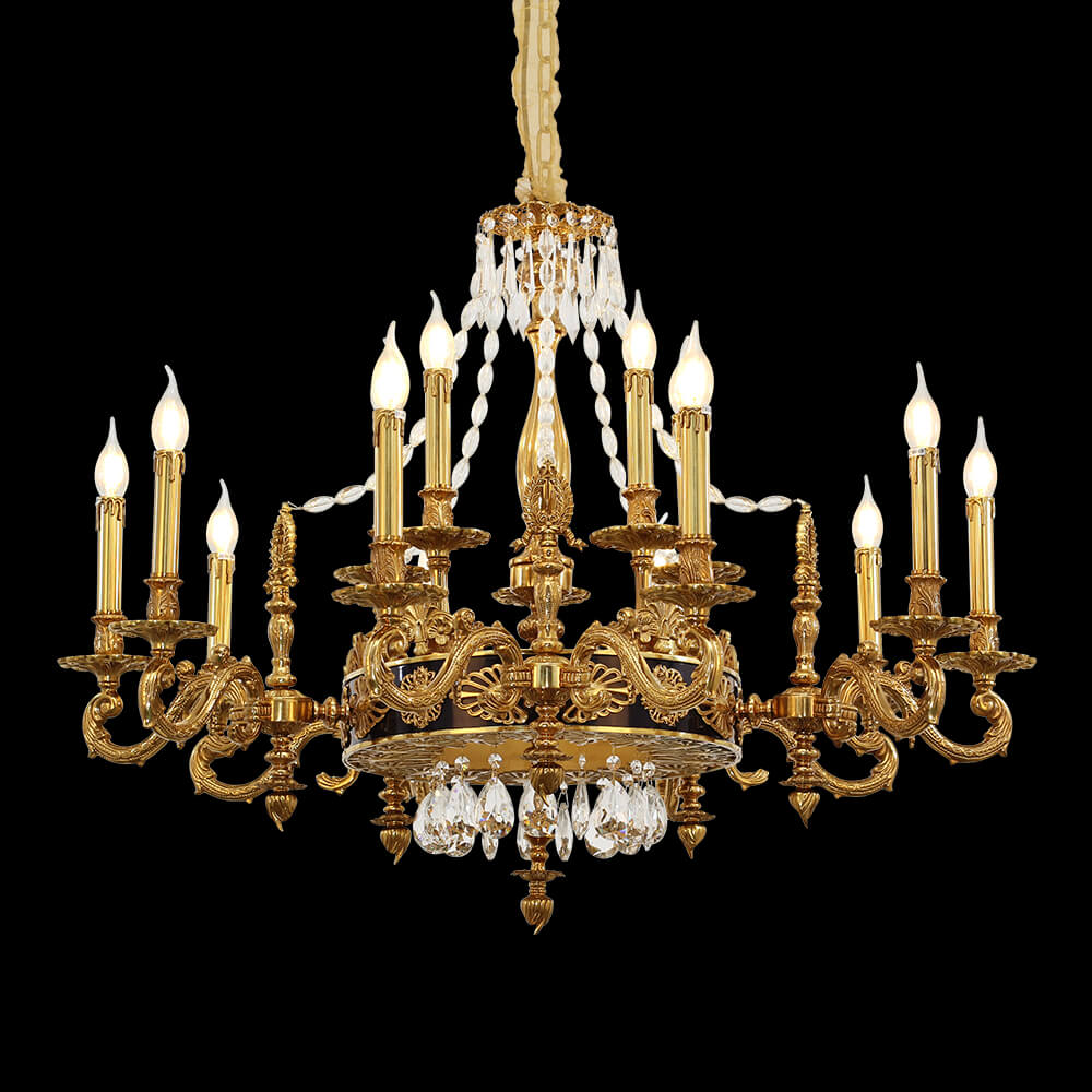 15 Lights Rococo Style French Brass Chandelier XS0077-10+5