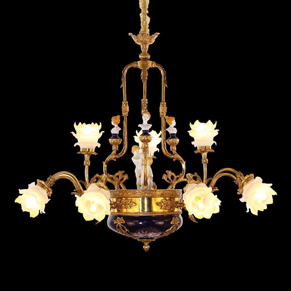 12 Lights Baroque Style French Bronze Chandelier XS0150-9+3