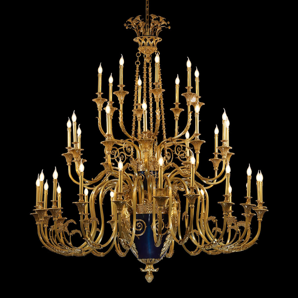 40 Lights Rococo French Empire Bronze Chandelier XS0217-3L