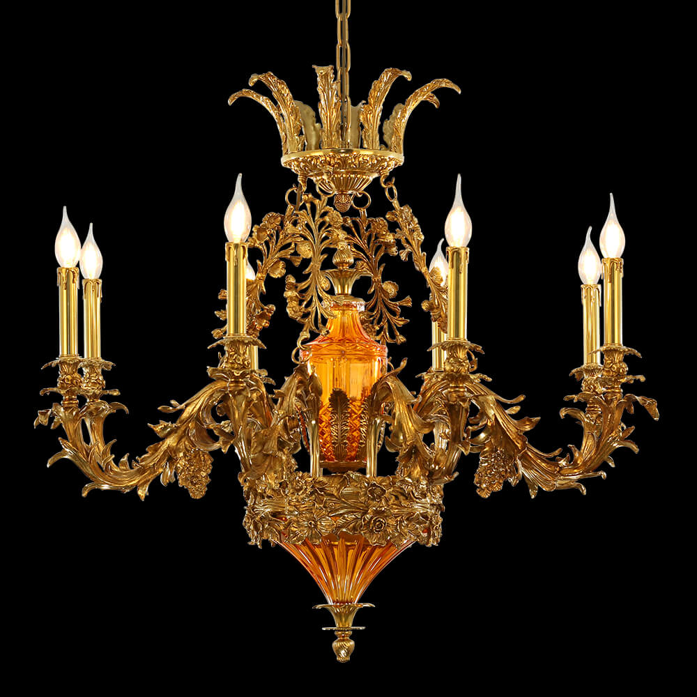 8 Drita Rokoko llambadar bronzi i Perandorisë Franceze XS0333-8