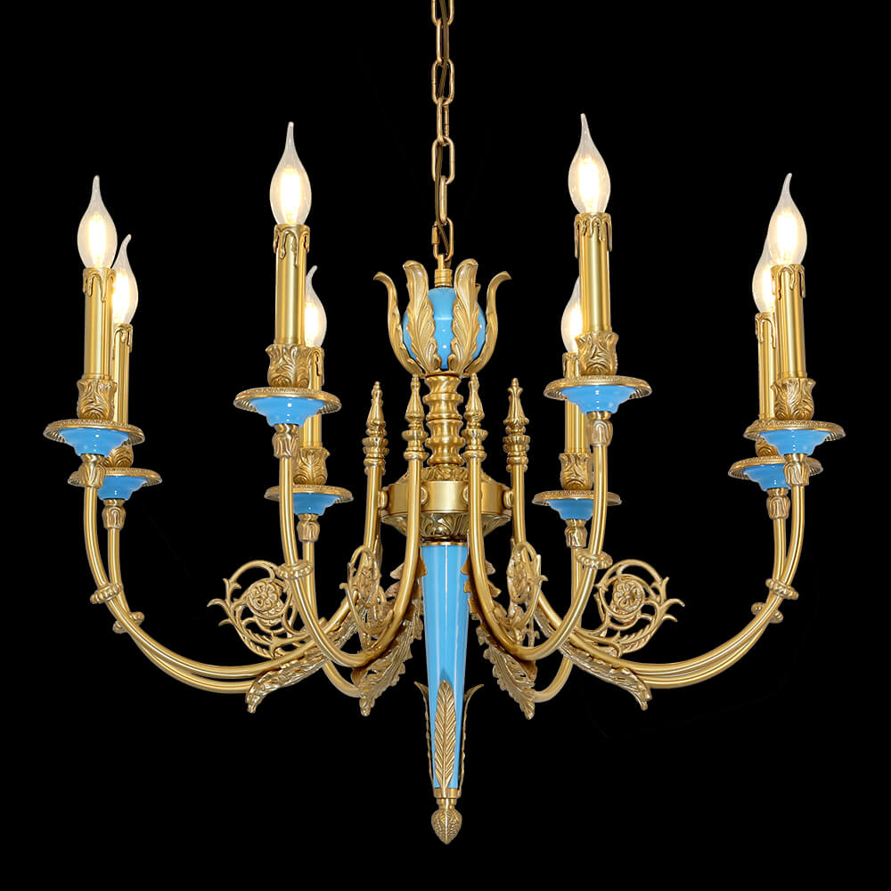 8 Lights Baroque Style French Brass Chandelier XS0342-8B