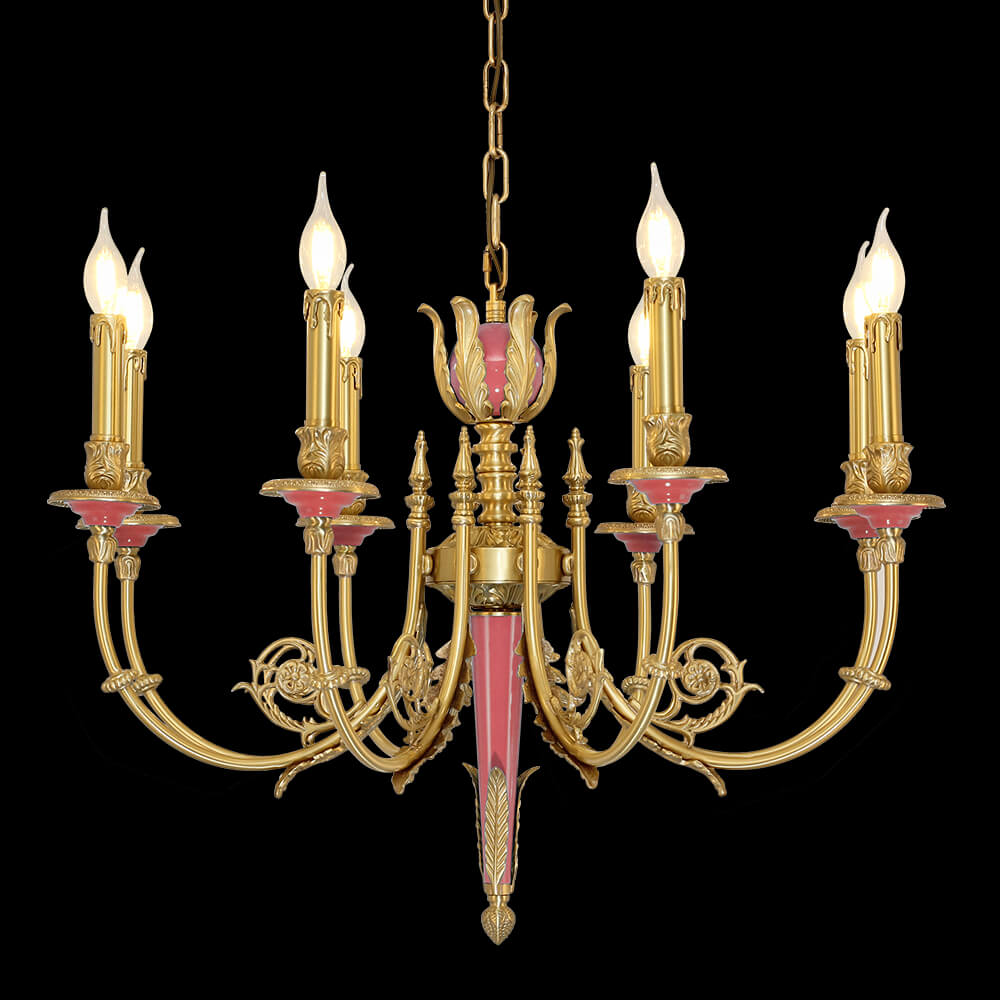 8 Lights Baroque Style French Brass Chandelier XS0342-8R
