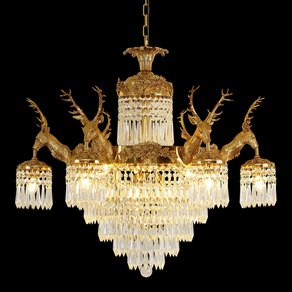 French Empire Brass at Crystal Chandelier XS0393-6