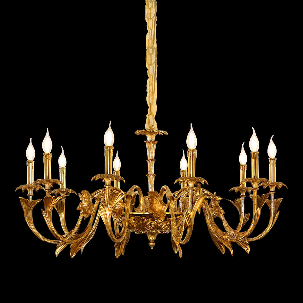 10 Lights Baroque Style French Brass Chandelier XS3005-10