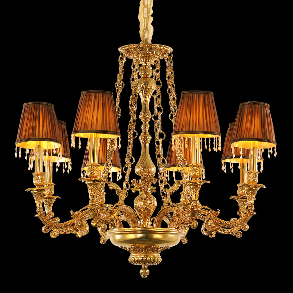 8 Lights Baroque Style French Copper Chandelier XS3036-8