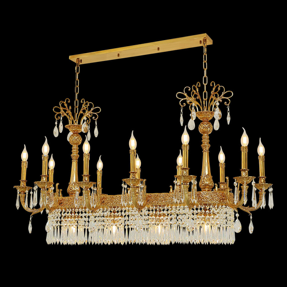 51 Inch Brass and Crystal Chandelier for Dining Room XS3136-12