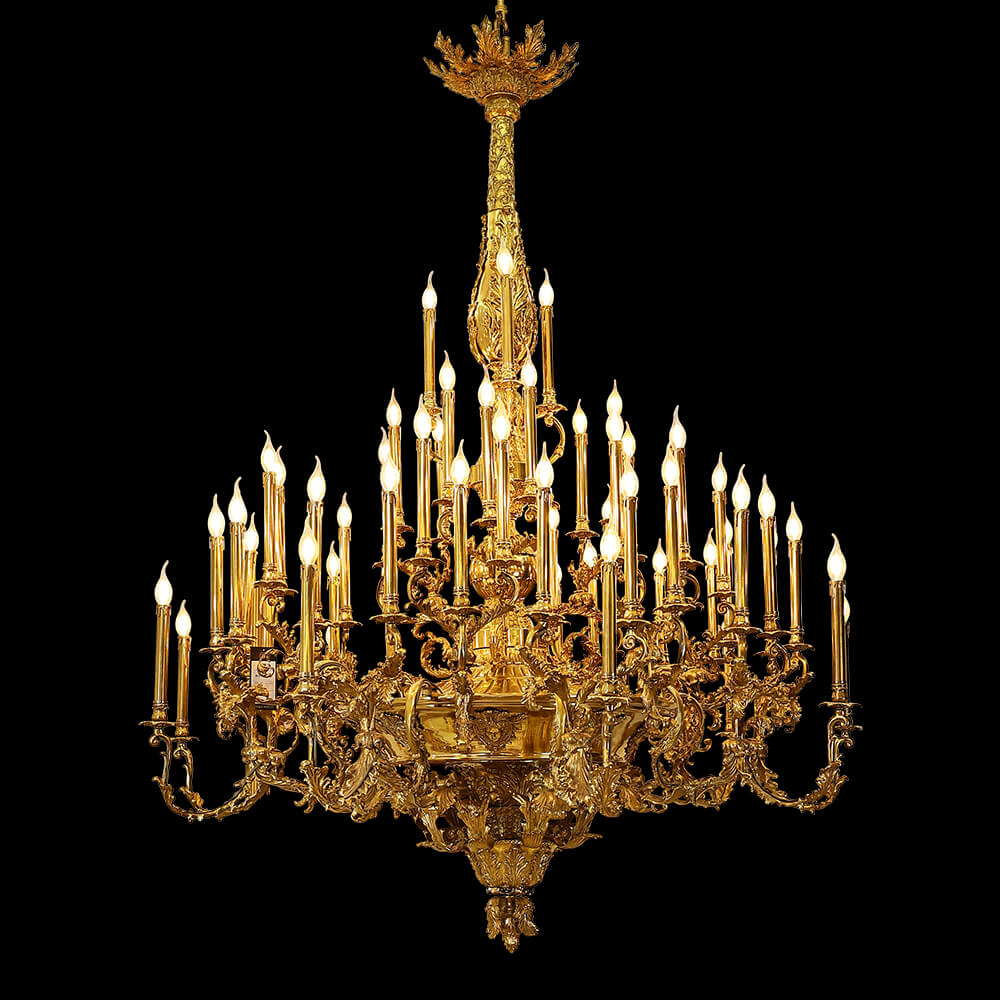57 Nā kukui Baroque Style French Copper Chandelier XS3155-57