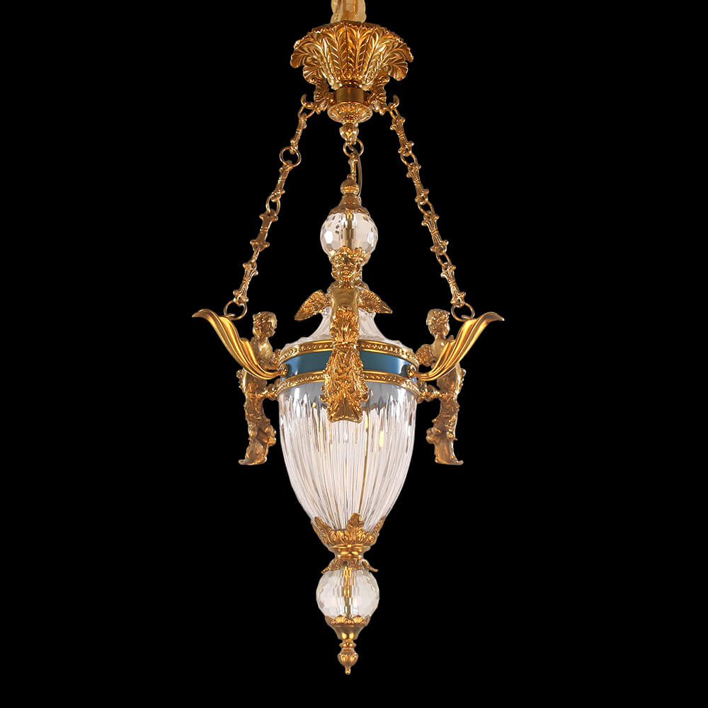 1 Light Rococo Style French Brass Chandelier XS4003-1