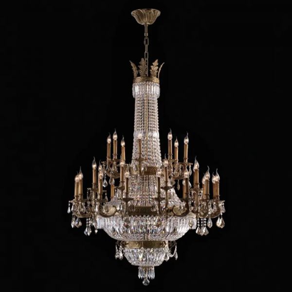 Big French Empire Chandelier Luxury Crystal Chandelier para sa Foyer