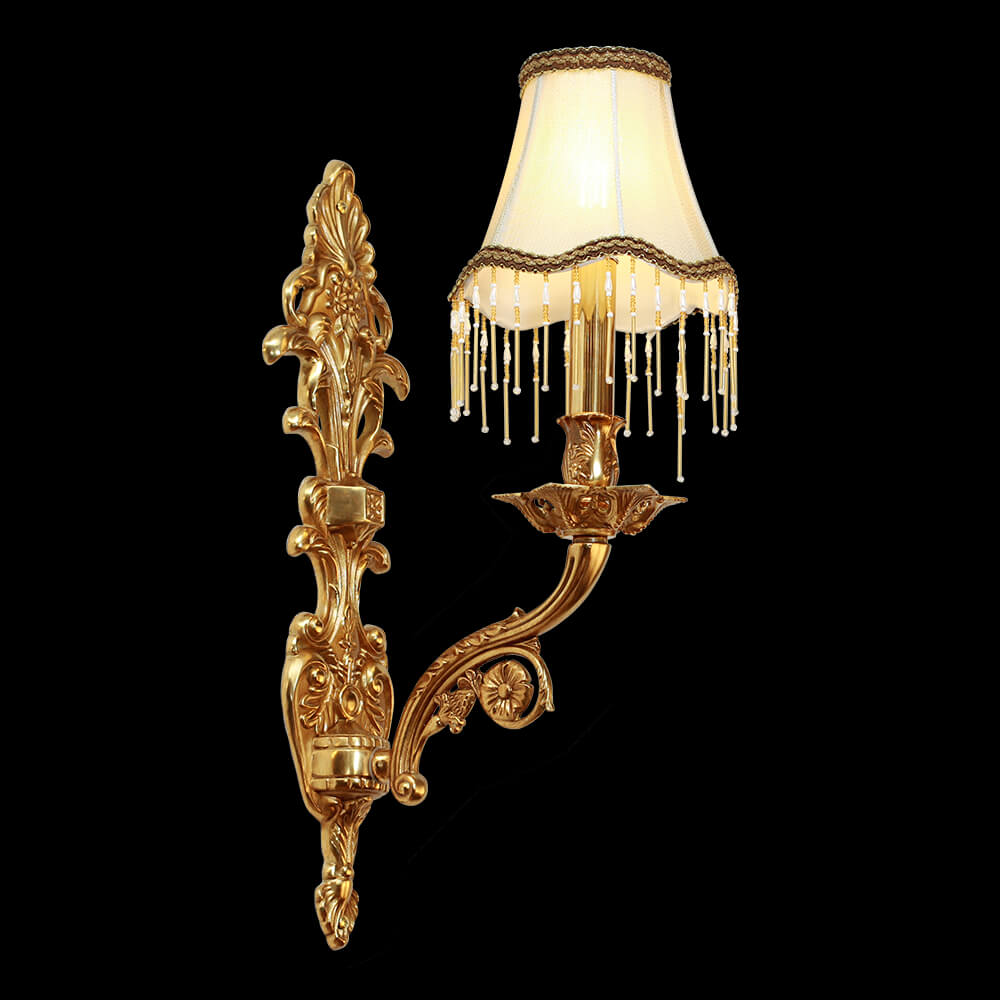 1 Թեթև հնաոճ ֆրանսիական ոսկե պղնձե պատի լամպ XS9005-1