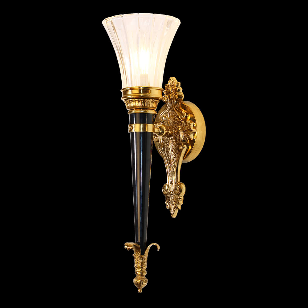 Lampada da parete in ottone in stile rococò a 1 luce XSRB-3145