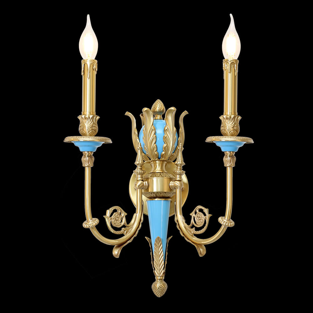 2 Molī Rococo Style Brass Wall Lamp XSRB-3180-2B