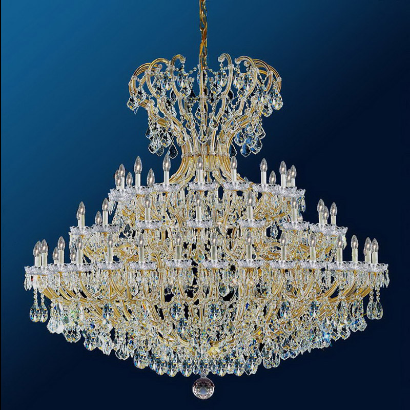 Candelier Bersaiz Besar 72 Lights Big Maria Theresa Candelier untuk Tempat Perkahwinan ald-mt-1110-7