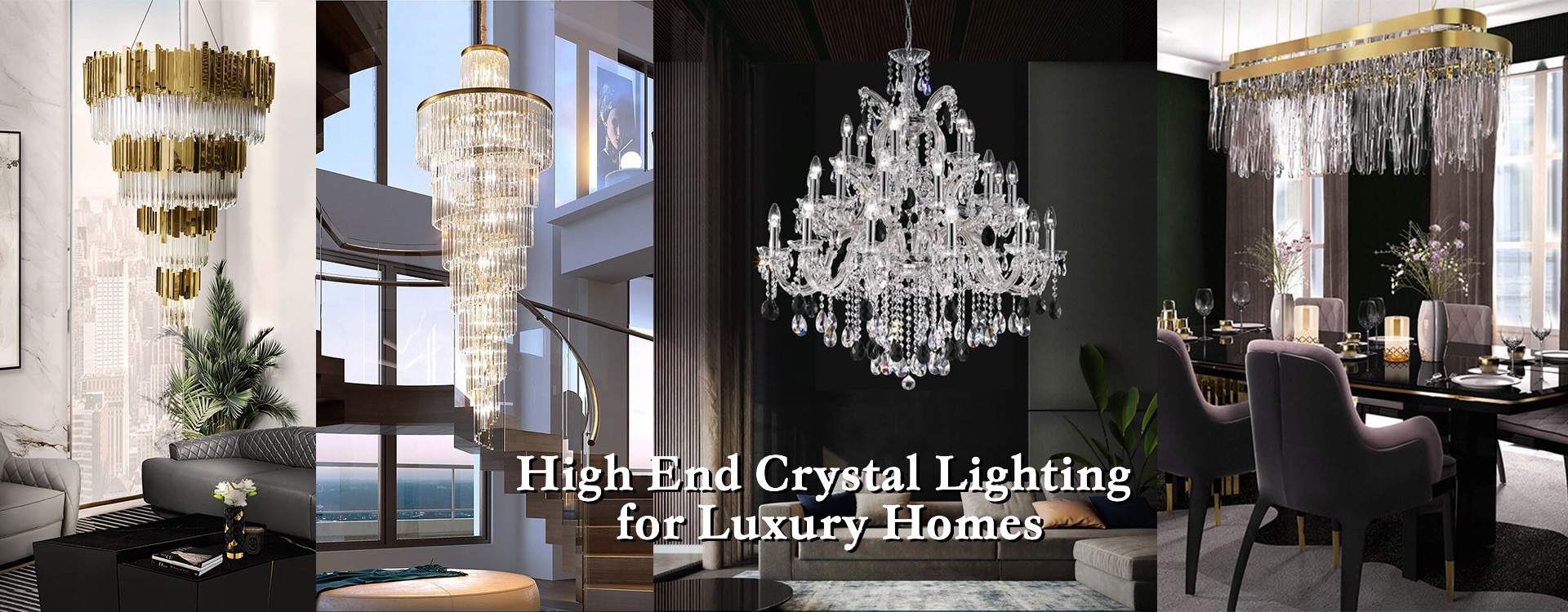 Iluminación de cristal de gama alta para casas de luxo