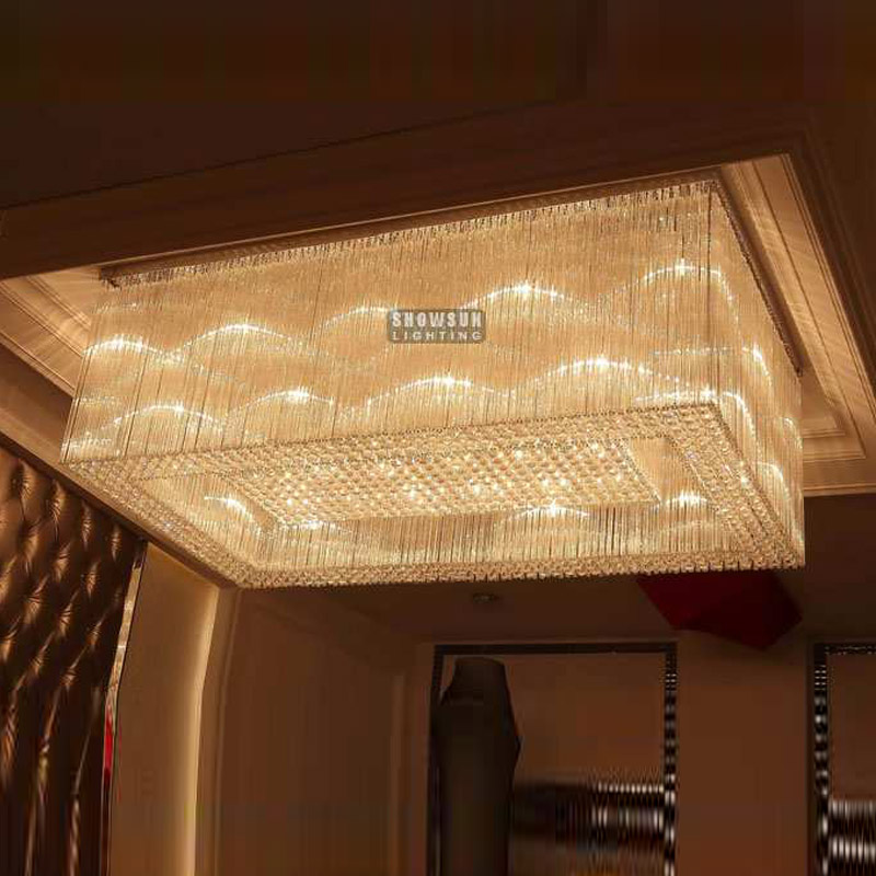 Large Rectangle Chandelier for Meeting Room