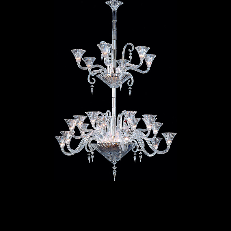 24 Lights Mille Nuits Chandelier Two Layers Baccarat Crystal Lighting