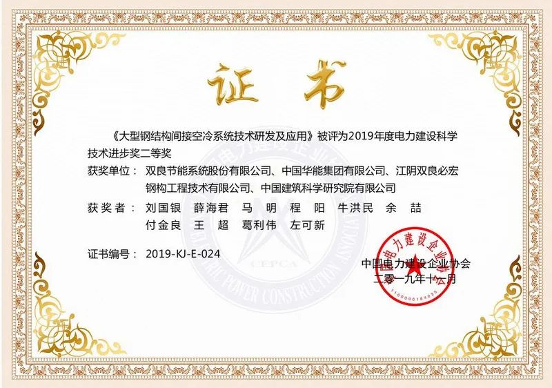 China Electric Power Construction Science and Technology Progress Award
