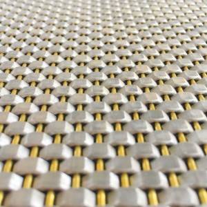 XY-1505 Brass Crimpled Mesh for Wall Cladding