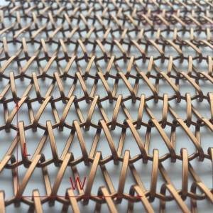 XY-A1215B Paint Copper Color Link Weave koristeellinen metalliverkko huoneenjakajalle