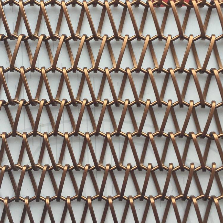 1. XY-A1215B Paint copper color link weave wire mesh for room divider