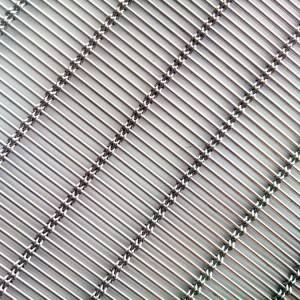 Metal wire mesh for facade cladding