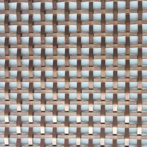 2020 wholesale price Mesh Ceiling Panels - XY-1593G Copper Color Half-round Wire Mesh – Shuolong