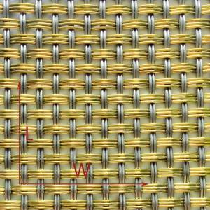 XY-T3B2 Brass&SS Decorative Crimped Wire Mesh for Cabinet Door