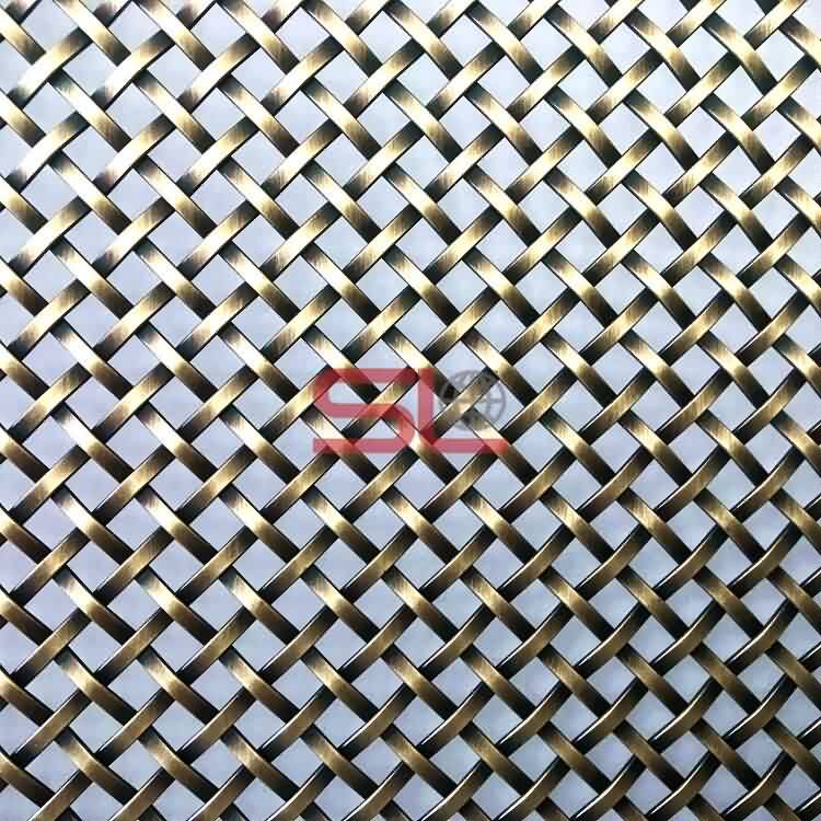 XY-1510G Antique Plated Metal Mesh Fabric For Cabinet Door&Furniture (1)