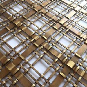 XY-2414G Gold Metal Mesh Panel for Lunxury Furniture Decoration