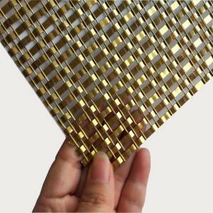 XY-1513P golden Decorative Wire Mesh for Hall Screen