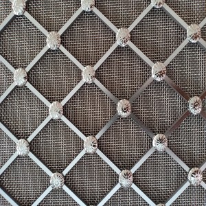 Diamantna kovinska mreža iz nerjavečega jekla za pohištvo