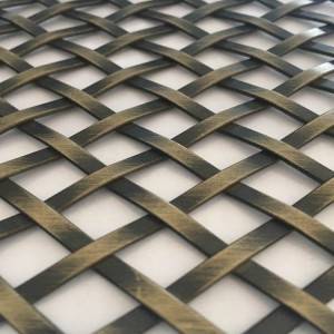 XY-3510XG Antique Brass Flat Wire Mesh Panel for Cabinet