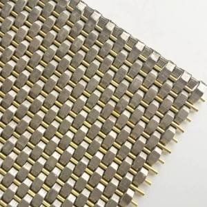 XY-1505 Brass Crimpled Mesh for Wall Cladding