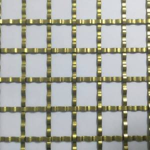 China Cheap price Flexible Steel Mesh - XY-7512G Brzone Decorative Plate Flat Wire Crimped Mesh – Shuolong